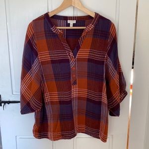 Garnet Hill Batwing Gauze Top